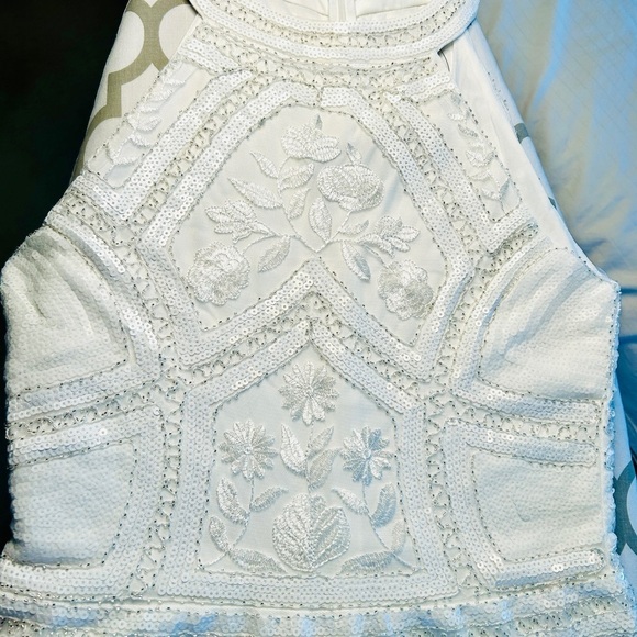 Lulu's Cream Embroidered Halter Jumpsuit - Picture 15 of 16